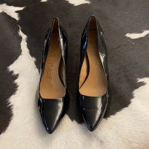 Calvin Klein patten leather heals
